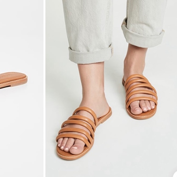 Madewell Addie Slide Sandals Tan 9.5 - Picture 2 of 8